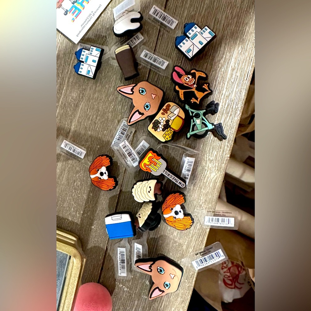 Set of assorted fun crocs jibbitz brand new with tags